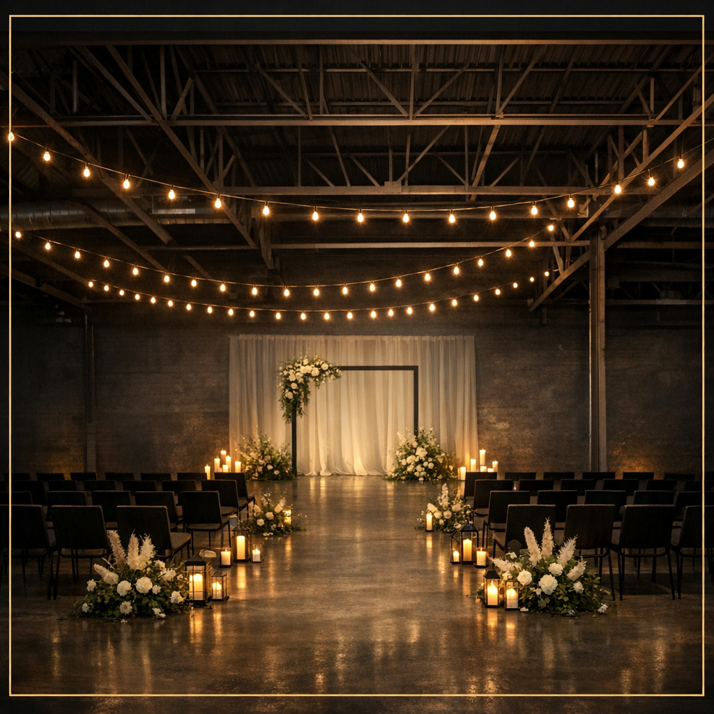 Warehouse wedding venue in Tucson at The Frame