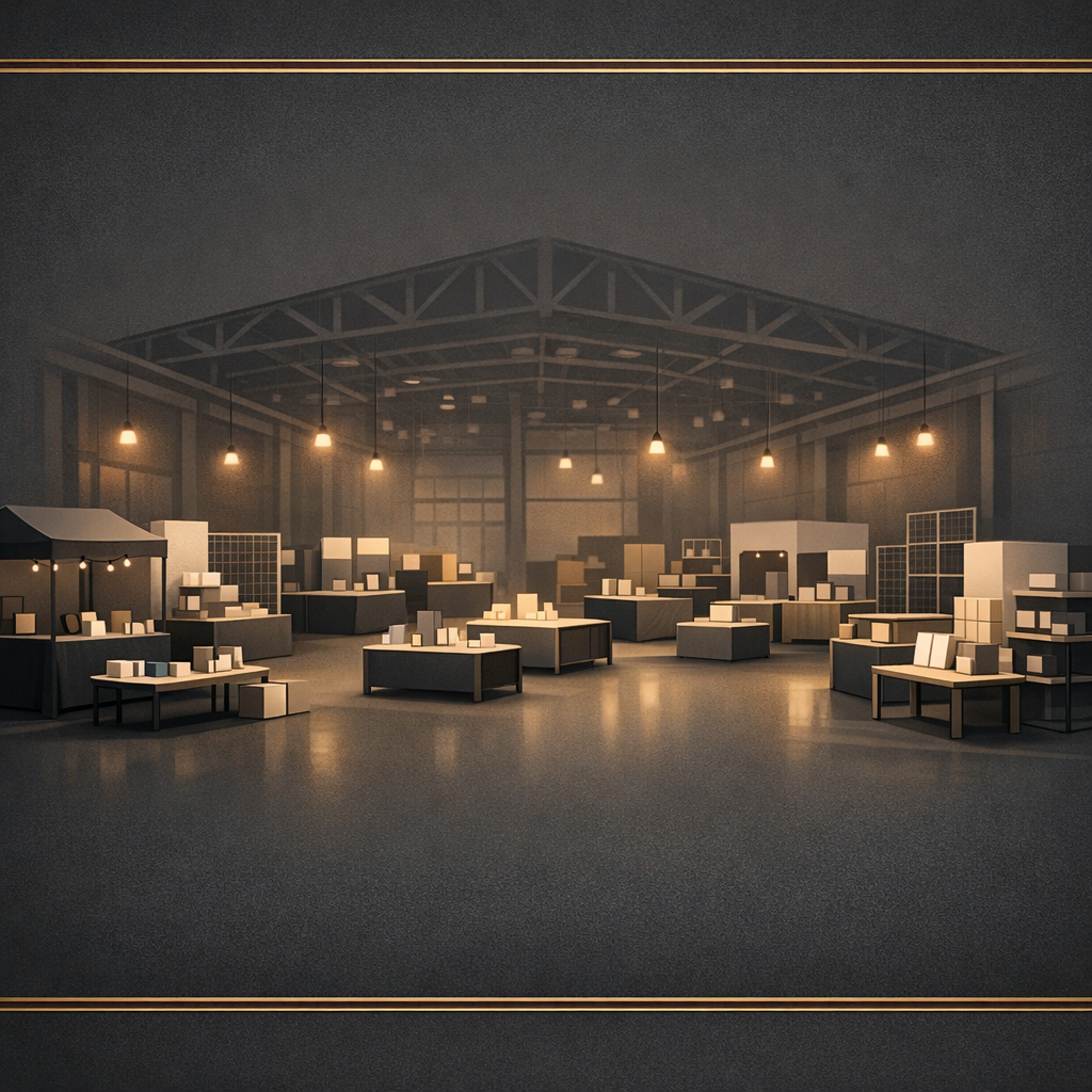Vendor market venue in Tucson at The Frame