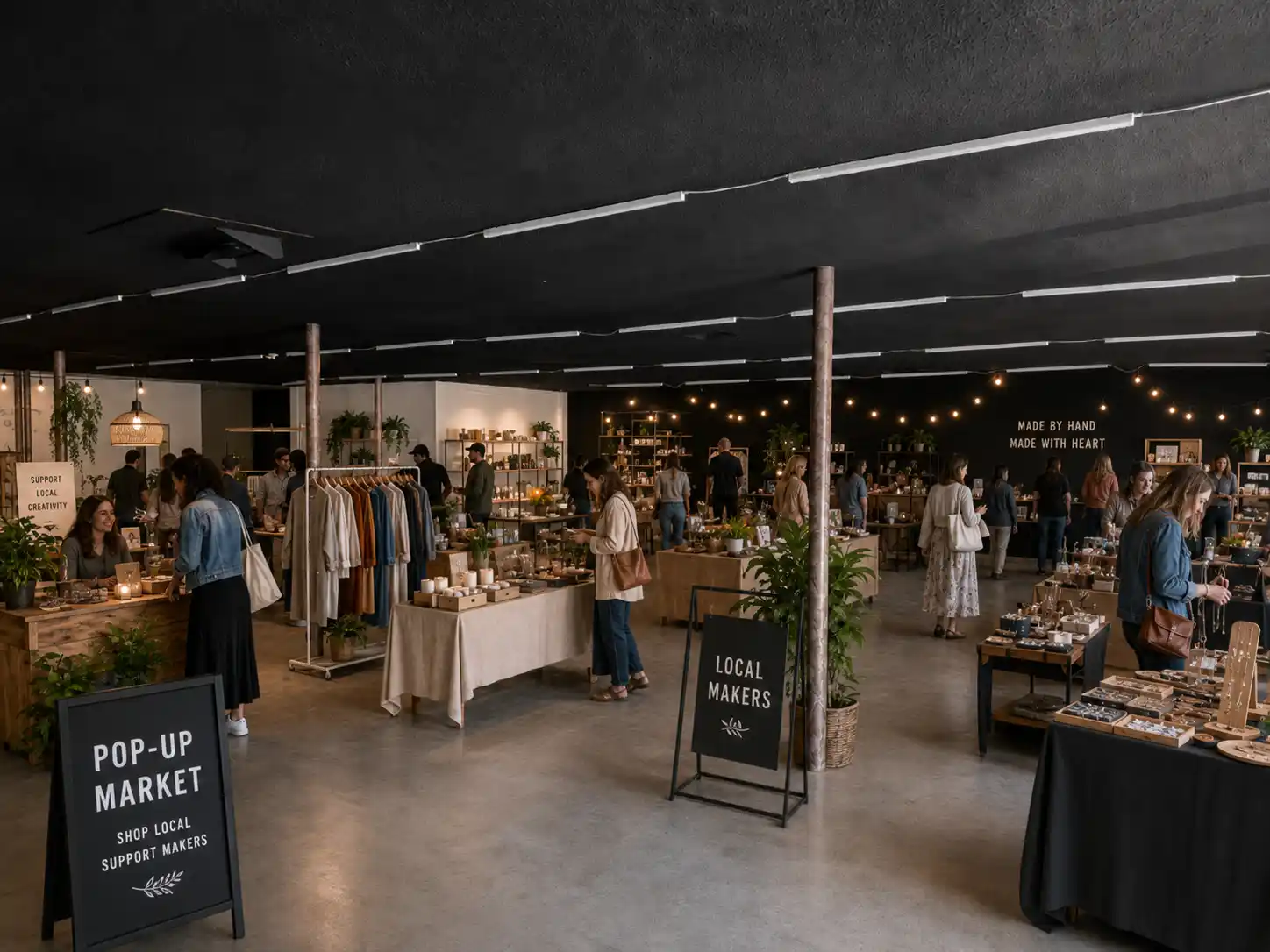 Pop-up market venue setup example in Tucson