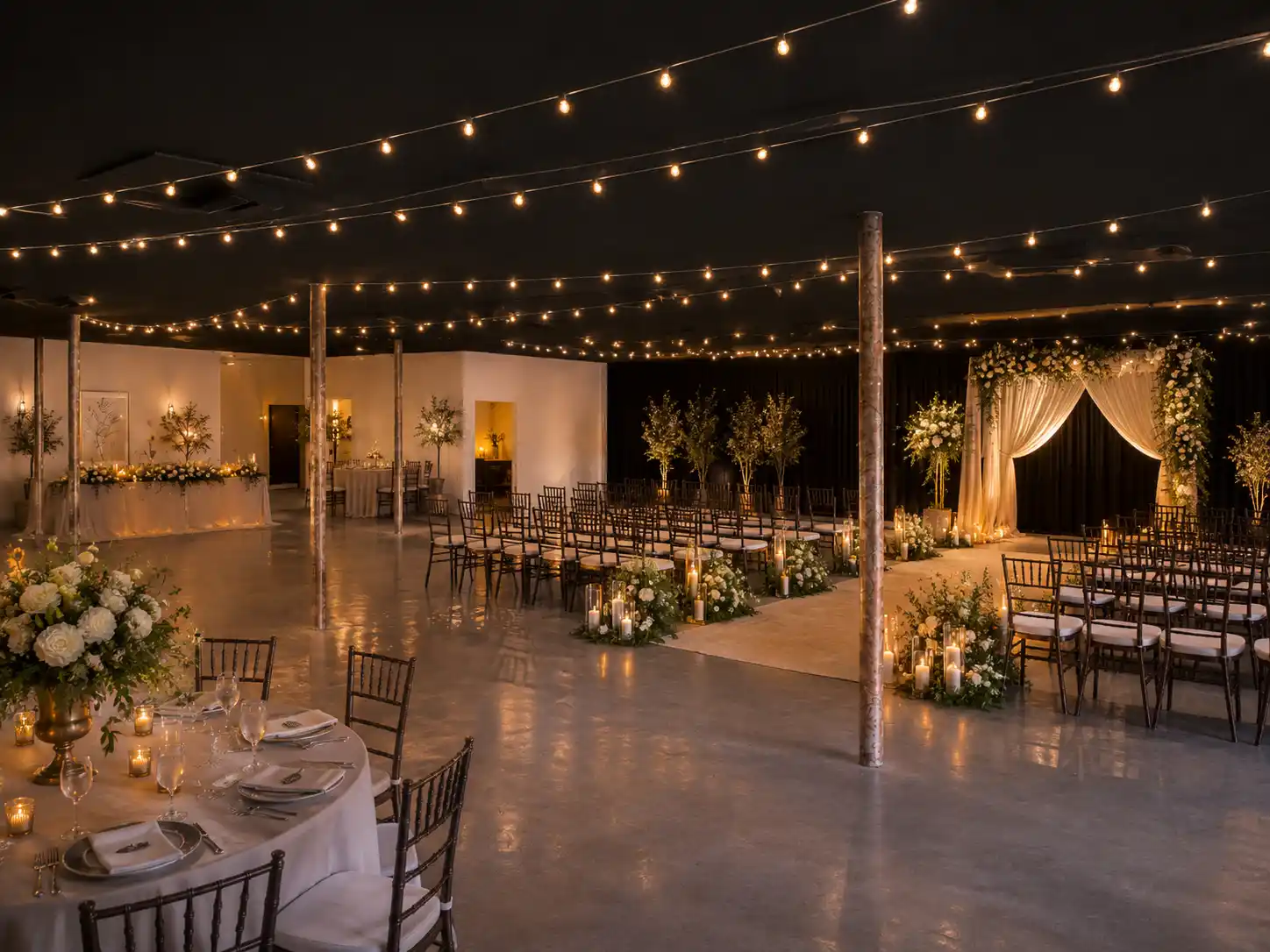 Wedding venue setup example in Tucson